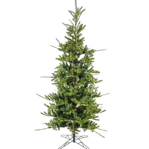 Warm White Led-National Tree Company 10Ft Pre-Lit Artificial Feel Real Lark Pine Medium Hinged Tree, 5320 Warm White Led Rice Lights- Ul