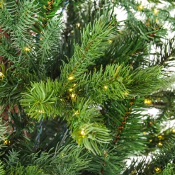 Warm White Led-National Tree Company 10Ft Pre-Lit Artificial Feel Real Lark Pine Medium Hinged Tree, 5320 Warm White Led Rice Lights- Ul