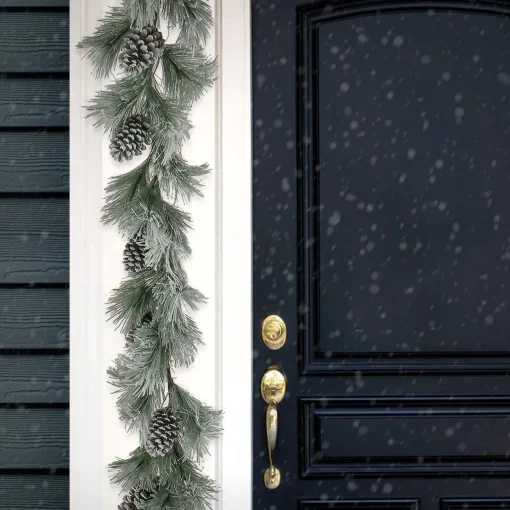 7' To 10' Garland-National Tree Company 7Ft Snowy Pine Plastic Garland