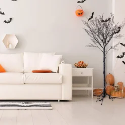 Halloween Christmas Tree-National Tree Company Halloween Artificial Tree Decoration, Black, Leafless, Includes Stand, 68 Inches
