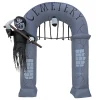 Halloween Inflatable Decoration-National Tree Company Halloween 12Ft Inflatable Ghost Arch, 7 White Led Lights- Ul