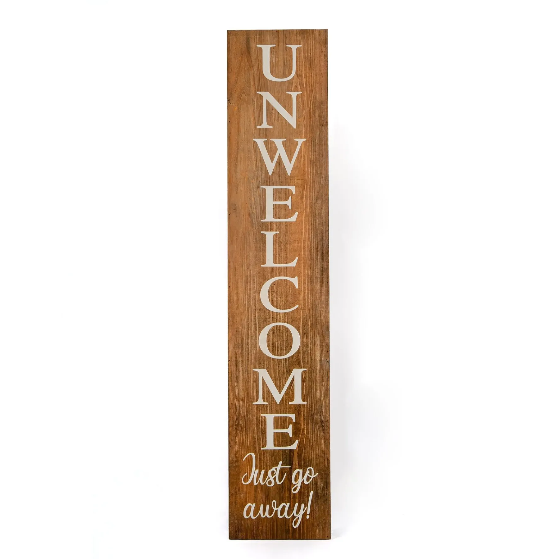 Halloween Signs Decoration-National Tree Company Halloween Hanging Porch Sign, Natural, 'Unwelcome, Just Go Away', Wooden Construction, 39 Inches