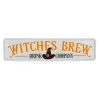 Halloween Signs Decoration-National Tree Company Halloween Hanging Wall Decoration, White, 'Witches Brew Drink Company', Metal Construction, 31 Inches