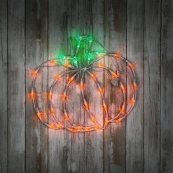 Halloween Signs Decoration-National Tree Company Halloween Lighted Sign Decoration, White, Pumpkin, Led Lights, Plug In, 14 Inches