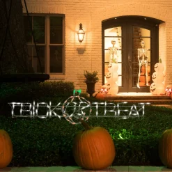 Halloween Signs Decoration-National Tree Company Halloween Lighted Sign Decoration, White, Trick Or Treat, Led Lights, Plug In, 52 Inches