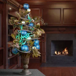 Halloween Christmas Tree-National Tree Company Halloween Ornament Tree In Urn Base