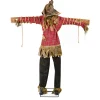 Halloween Animated Decoration-National Tree Company Halloween Pre Lit Animated Spooky Scarecrow, Brown, Sound Activated, Led Lights, Plug In, 76 Inches