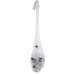 Halloween Animated Decoration-National Tree Company Halloween Pre Lit Animated Hanging Skull, White, Sound Activated, Led Lights, Battery Operated, 27 Inches