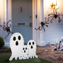 Halloween Outdoor Decoration-National Tree Company Halloween Pre-Lit Ghost Trio Outdoor Decoration, Led Lights, 36 Inches