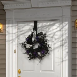 Halloween Wreath-National Tree Company Halloween Skeleton Arm And Hand Wreath Hanger, 18 Inches