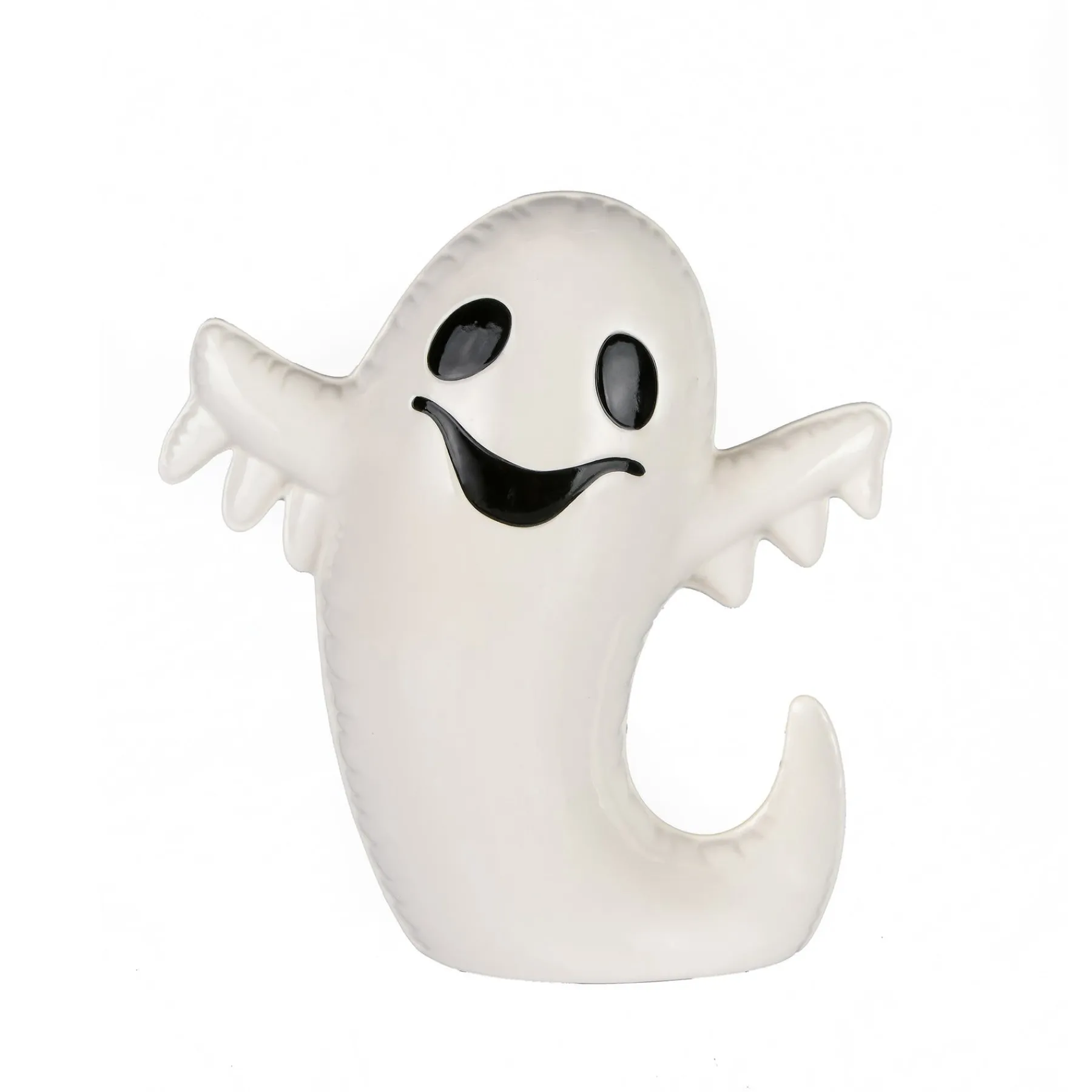 Halloween Table Decoration-National Tree Company Halloween Tabletop Decoration, White, Happy Ghost, 9 Inches