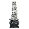Halloween Table Decoration-National Tree Company Halloween Tabletop Decoration, White, Stacked Skulls In A Cauldron, 38 Inches