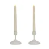 Christmas Accessories-National Tree Company Hgtv Home Collection Flameless Heritage Candle Pair, White Base