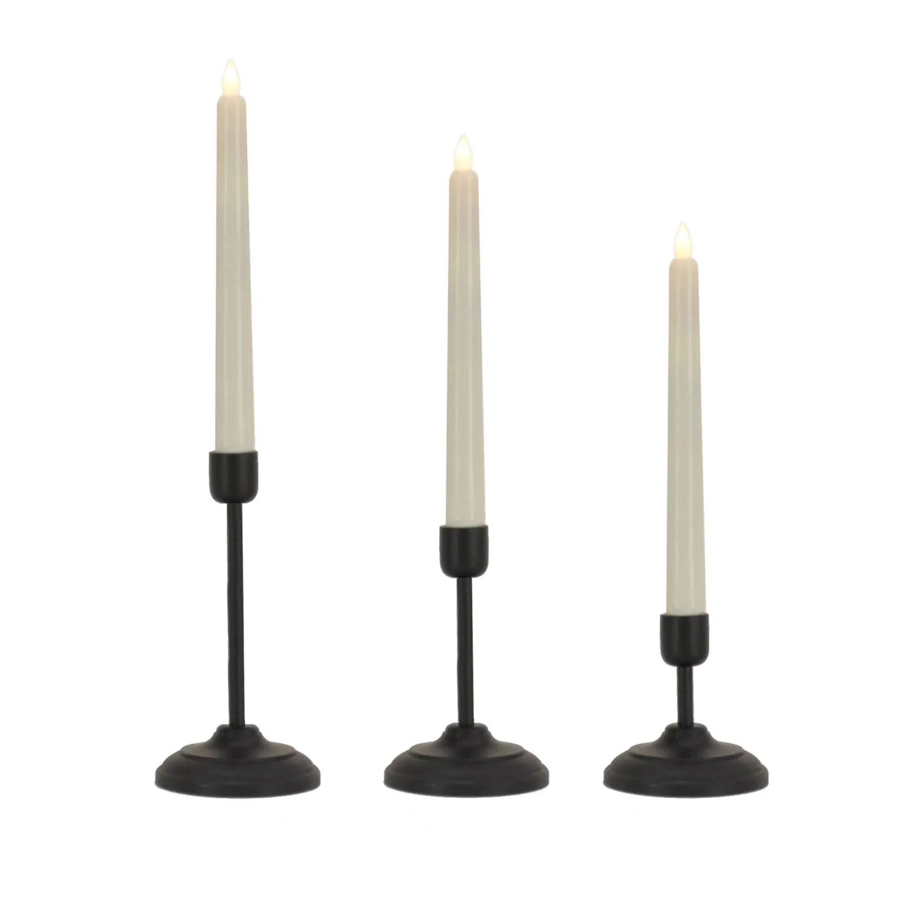 Christmas Accessories-National Tree Company Hgtv Home Collection Flameless Heritage Candle Set, Black Base