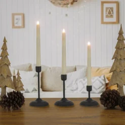 Christmas Accessories-National Tree Company Hgtv Home Collection Flameless Heritage Candle Set, Black Base
