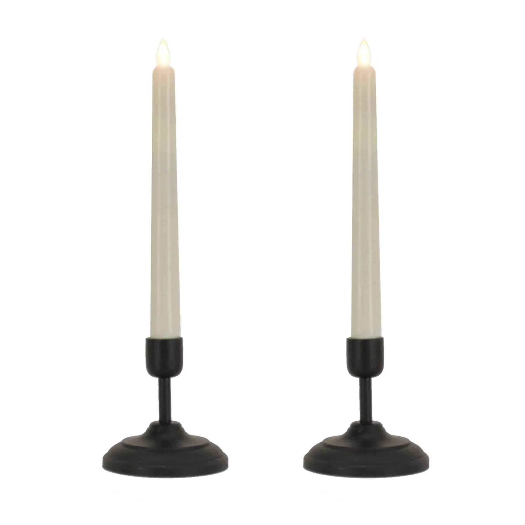 Christmas Accessories-National Tree Company Hgtv Home Collection Flameless Heritage Candle Pair, Black Base