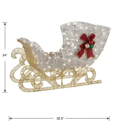 Christmas Outdoor Accessories-National Tree Company 38In. Santas Sleigh With Led Lights