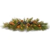 Christmas Greenery-National Tree Company 30In. White Pine Candle Holder Centerpiece With Battery Operated Warm White Led Lights