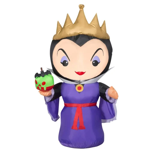 Halloween Inflatable Decoration-National Tree Company Inflatable Decoration, Black, Disney Evil Queen, Self Inflating, Plug In, Halloween Collection, 42 Inches