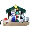 Christmas Inflatable-National Tree Company Inflatable Nativity Scene, Led Lights, Plug In, Christmas Collection, 65 Feet