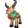Christmas Inflatable-National Tree Company Inflatable Reindeer, Led Lights, Plug In, Christmas Collection, 8 Feet