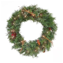 21" To 24" Wreath-National Tree Company 24" Glistening Pine Prelit Wreath