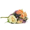 National Tree Company Home & Garden Decor^ Artificial Spring Bouquet, Vine Stem Base, Decorated With Rose Blooms, Berry Clusters, Lavender, Spring Collection, 16 Inches