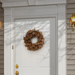 Harvest Wreath-National Tree Company Artificial Autumn Wreath, Decorated With Brown Maple Leaves, Autumn Collection, 18 Inches