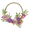 National Tree Company Home & Garden Decor^ Artificial Wreath Decoration, Purple, Woven Hoop Ring Base, Decorated With Lavender, Mini Blossoms, Flowing Green Stems, Spring Collection, 16 Inches