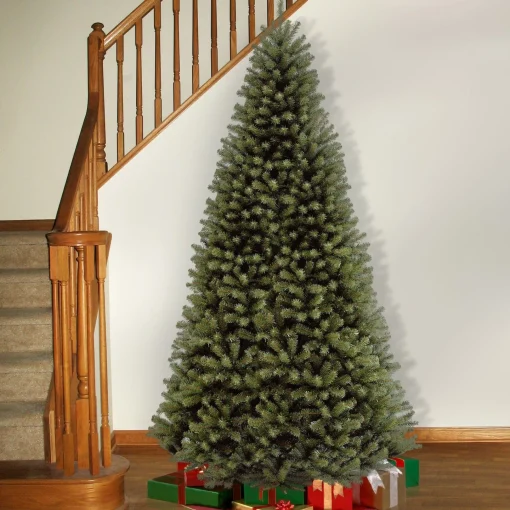 7Ft - 9Ft-National Tree Company Artificial Full Christmas Tree, Green, North Valley Spruce, Includes Stand, 9 Feet