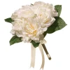 National Tree Company Flower Bouquets^ Artificial Floral Bouquet, Vine Stem Base, Decorated With Cream Rose And Peony Blooms, Ribbon, Seed Pods, Leafy Greens, Spring Collection, 12 Inches