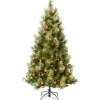 7Ft - 9Ft-National Tree Company First Traditions Collection, 9Ft Charleston Pine Hinged Tree, 600 Clear Lights- Ul