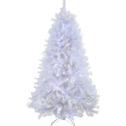 Warm White Led-National Tree Company 6.5Ft Pre-Lit Artificial Millville White Hinged Tree With Powerconnect , 400 Warm White Led Lights-Ul