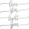 Christmas Accessories-National Tree Company 4-Piece Hannukah Place Setting Message Decor, Curly Script Writing In Silver, 10 In