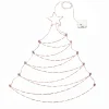 Christmas Accessories-National Tree Company , Pre-Lit Artificial Silver Christmas Tree, Hanging Metal Wire Decoration, With Warm White Led Lights, Battery Powered, 37 In