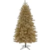 7Ft - 9Ft-National Tree Company , Pre-Lit Artificial Platinum Metallic Christmas Tree, With Warm White Rice Led Lights, Plug In, 7.5 Ft