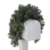 Christmas Greenery-National Tree Company Pre-Lit Artificial Mailbox Swag Decoration, Green, Arctic Spruce, Led Lights, Decorated With Pine Cones, Christmas Collection, 3 Feet