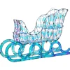 Christmas Outdoor Accessories-National Tree Company Pre Lit Iridescent Santa Sleigh Decoration, Strung With 105 Cool White Led Lights, Plug In, Christmas Collection, 26 Inches