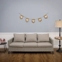 Valentine'S Day Accessories-National Tree Company White Hearts Jute Garland, Valentine'S Day Collection, 6 Feet