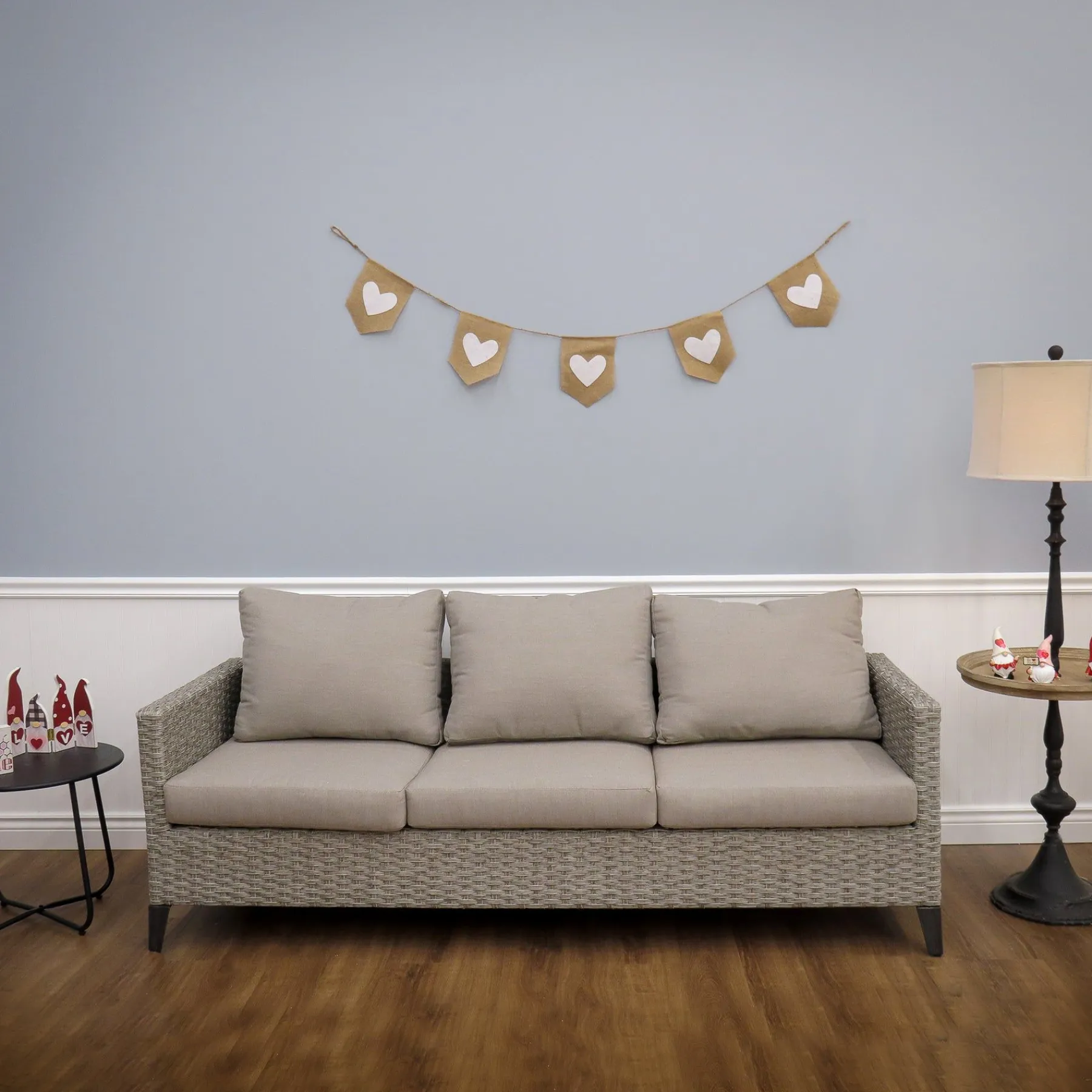 Valentine'S Day Accessories-National Tree Company White Hearts Jute Garland, Valentine'S Day Collection, 6 Feet