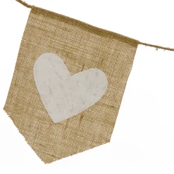 Valentine'S Day Accessories-National Tree Company White Hearts Jute Garland, Valentine'S Day Collection, 6 Feet
