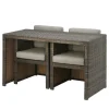 Patio Sets-National Tree Company 3-Piece All-Weather Wicker Balcony Set