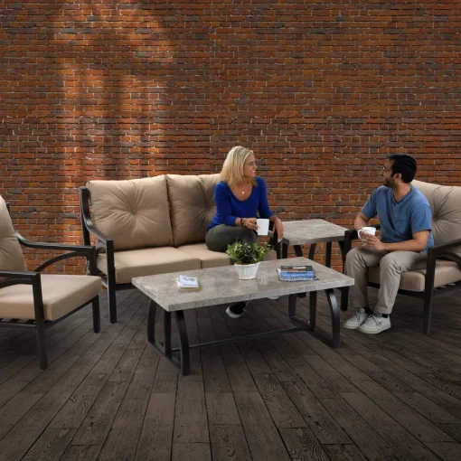 Patio Sets-National Tree Company 5-Piece Carlton All Weather Patio Set