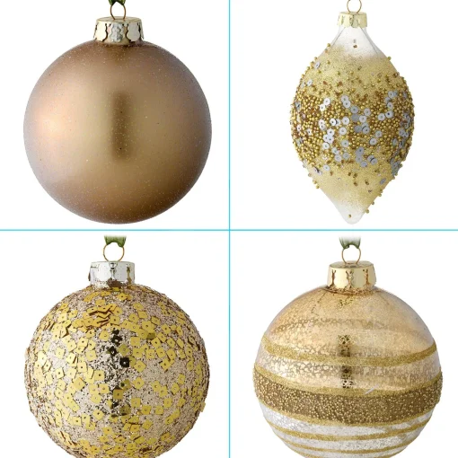 Christmas Ornament-National Tree Company 20-Piece Christmas Tree Ornament Set, Yuletide Glam Collection