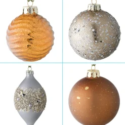 Christmas Ornament-National Tree Company 20-Piece Christmas Tree Ornament Set, Yuletide Glam Collection