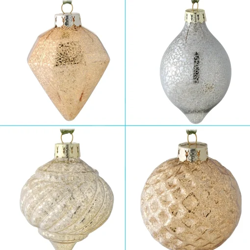 Christmas Ornament-National Tree Company 20-Piece Christmas Tree Ornament Set, Yuletide Glam Collection