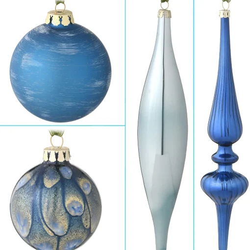 Christmas Ornament-National Tree Company 20-Piece Christmas Tree Ornament Set, Arctic Lights Collection