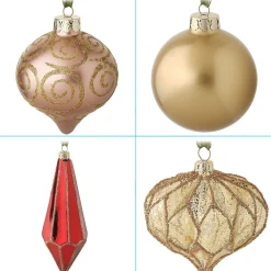Christmas Ornament-National Tree Company 20-Piece Christmas Tree Ornament Set, Vienna Waltz Collection