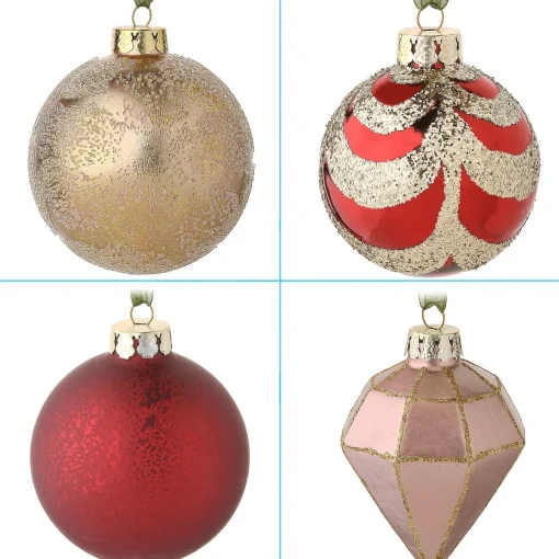 Christmas Ornament-National Tree Company 20-Piece Christmas Tree Ornament Set, Vienna Waltz Collection