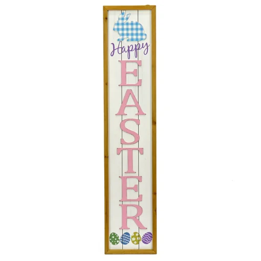 Easter Outdoor-National Tree Company Pink Easter Sign Porch Decoration, Easter Collection, 43 Inches
